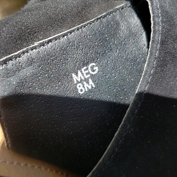 Tahari Meg Black Suede Heels with Ankle Tie - Picture 4 of 9